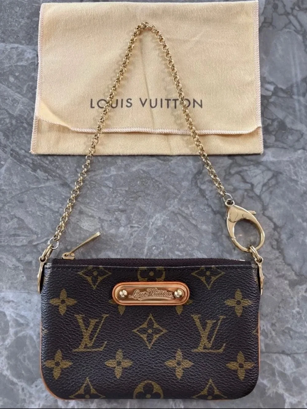 Louis Vuitton Monogram Canvas Mini Pochette - Brown